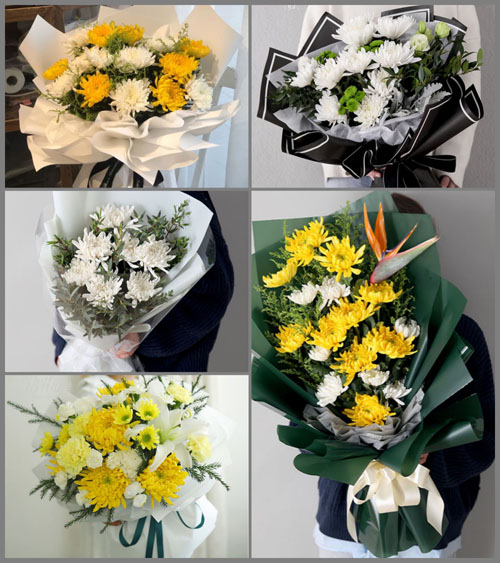 广东潮州市潮安区归湖镇东明村白事花束代送